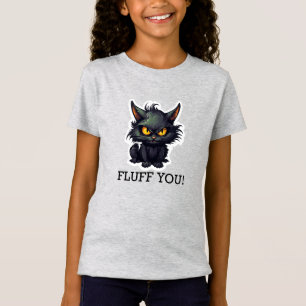Baby Black Cat Design - Girls' Fine Jersey T-Shirt