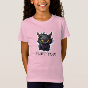 Baby Black Cat Design - Girls' Fine Jersey T-Shirt