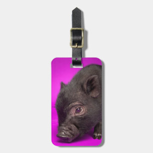 Baby Black Pig Luggage Tag