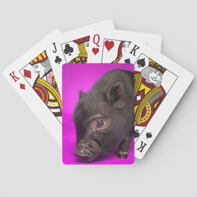 Baby Black Pig Playing Cards (Back)