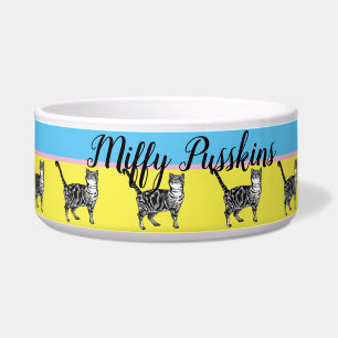 Baby Black White Tabby cat Cats Whimsical Art