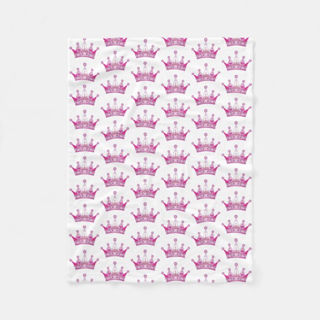 Baby Blanket - Pink Crown (Front)