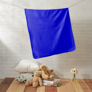Baby Blanket Royal Blue with Dark Blue Dots