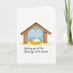 Baby Blessing Watercolor Art Card