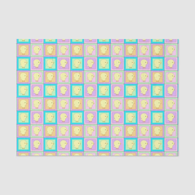 Baby Block Chicks-Tissue Wrapping Paper (Front)