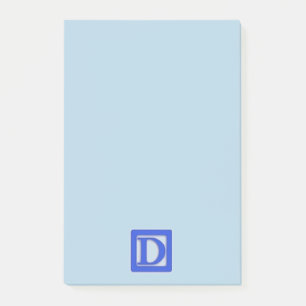 Baby Block Letter D 4x6 Inch Notepad