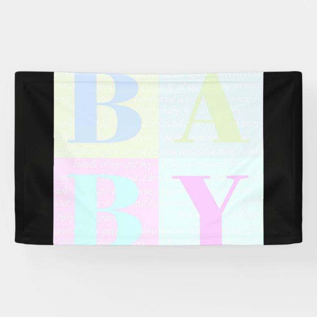 Baby Block Letters Banner (Horizontal)