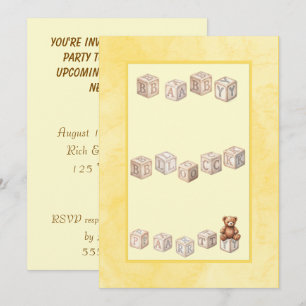 Baby Block Party Shower Invitation