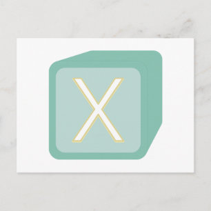 Baby Blocks Wooden Graphic Initials Postcard