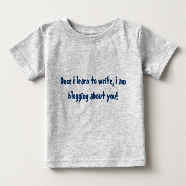 Baby Blogger Short Sleeve Tee Shirt, (Front)