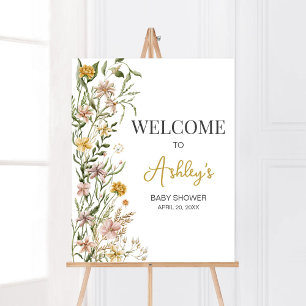 Baby Bloom Wildflower Spring Welcome Poster