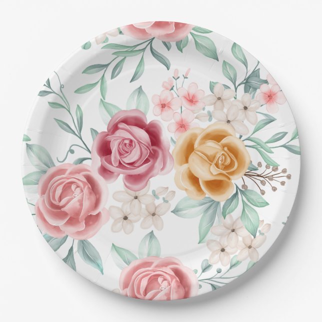 Baby Blossom Celebration  Paper Plate (Front)