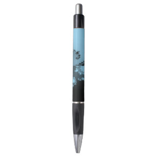 Baby Blue and Black Fractal Pen (minimum of 6)