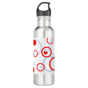 Baby Blue and Red Circles 710 Ml Water Bottle