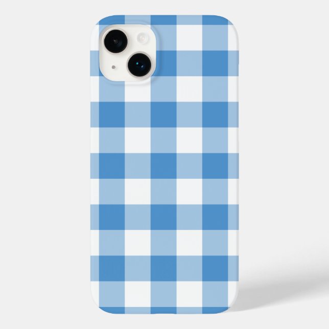 Baby Blue and White Gingham Case-Mate iPhone Case (Back)