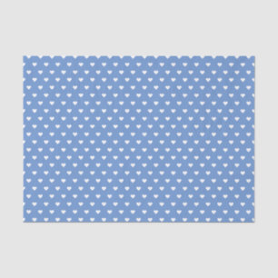Baby Blue and White Hearts   Custom Tissue Paper