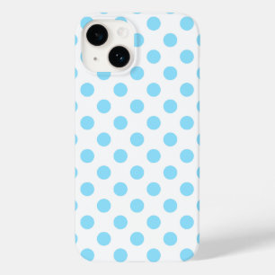 Baby blue and white polka dots Case-Mate iPhone ca 14 Case
