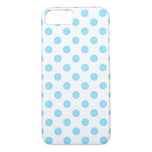 Baby blue and white polka dots Case-Mate iPhone case