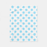 Baby blue and white polka dots