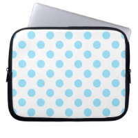 Baby blue and white polka dots