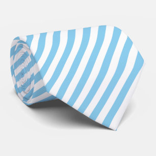 Baby Blue and White Stripes Tie