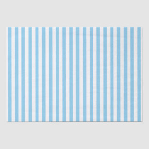 Baby Blue And White Stripes Tissue Paper