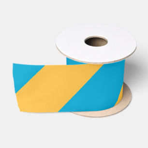 Baby Blue and Yellow Satin Ribbon