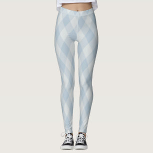 Baby Blue Argyle Pattern Leggings - Cosy & Chic
