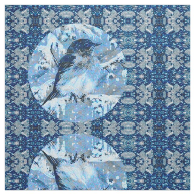 Baby Blue Bird Fabric (Swatch)