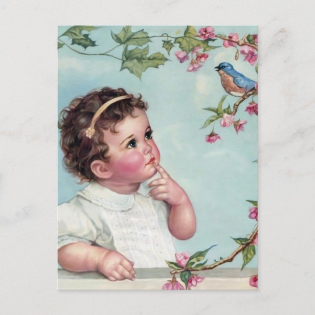 Baby Blue Bird Postcard (Front)