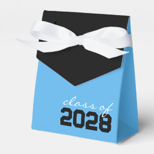 Baby Blue & Black Graduation Favour Boxes