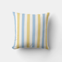 Baby Blue, Butter Yellow and White Soft Stripe