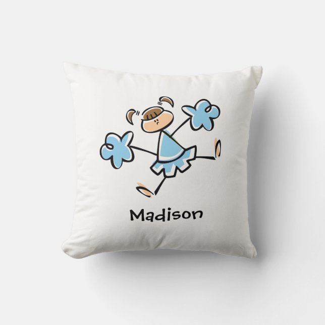 Baby Blue Cheerleader Cushion (Front)