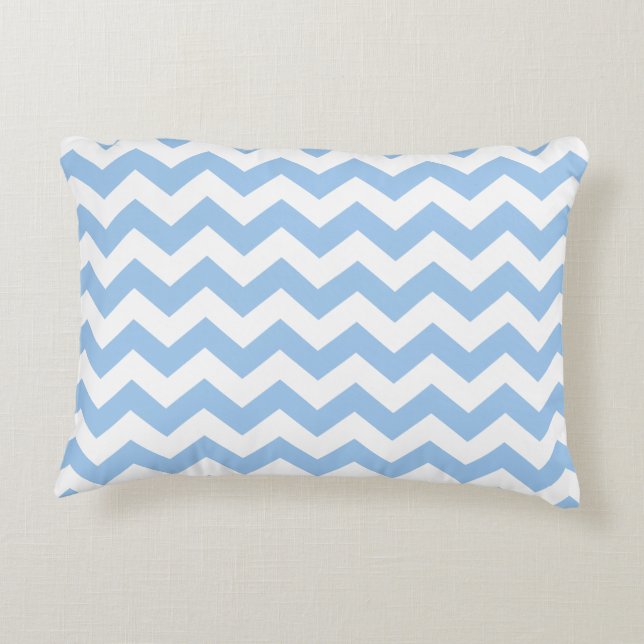 Baby blue Chevron Decorative Cushion (Back)