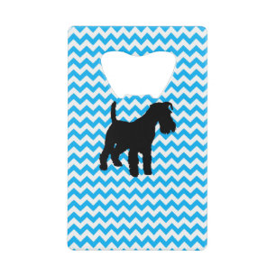 Baby Blue Chevron With Schnauzer