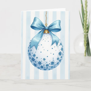 Baby Blue Christmas Ornament Card