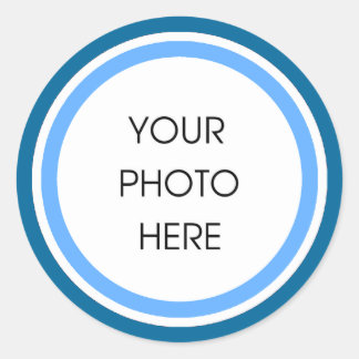 Baby Blue Cirlces Classic Round Sticker