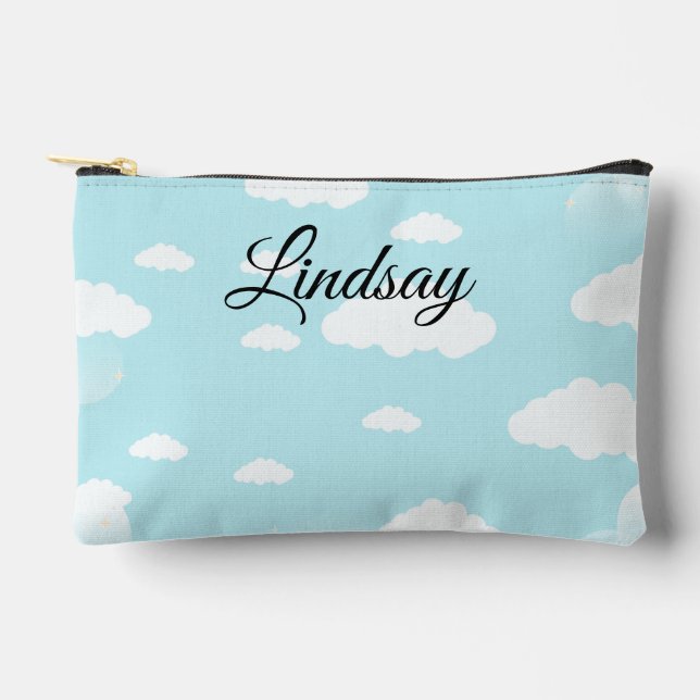 Baby Blue Cloud  Bachelorette Weekend Party Accessory Pouch (Front)