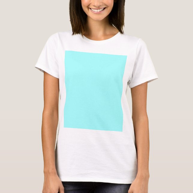 Baby Blue Colour Customised Designer T-Shirt (Front)