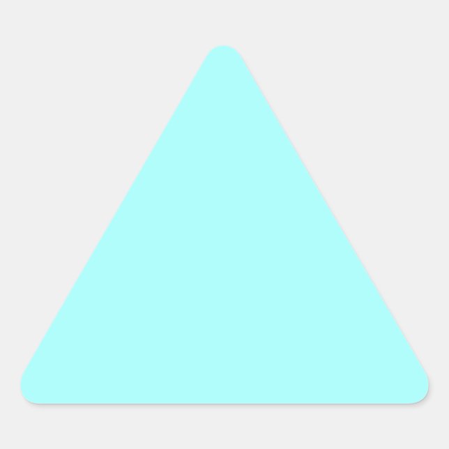 Baby Blue Colour Customised Designer Triangle Sticker (Front)
