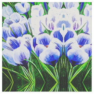 Baby Blue Crocus Fabric