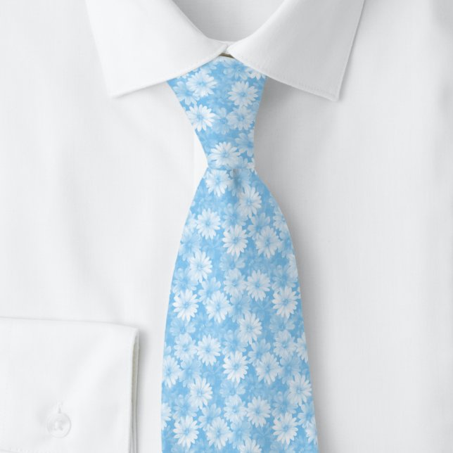 Baby Blue Daisies Tie (Creator Uploaded)