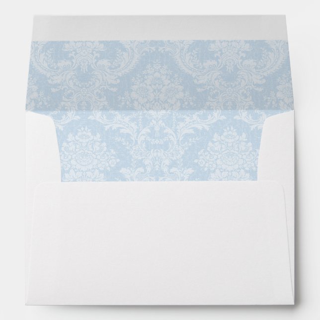 Baby Blue Damask Envelope (Back (Bottom))