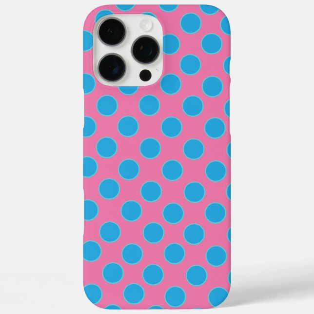 Baby Blue Dots on Pink Background Case-Mate iPhone Case (Back)