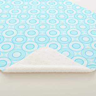 Baby Blue Doughnut Check Sherpa Blanket