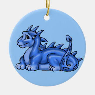 Baby Blue Dragon Ceramic Tree Decoration