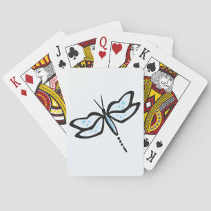 Baby Blue Dragonfly Playing Cards