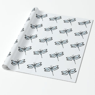 Baby Blue Dragonfly Wrapping Paper