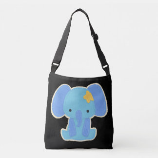 Baby Blue Elephant Boy Crossbody Bag