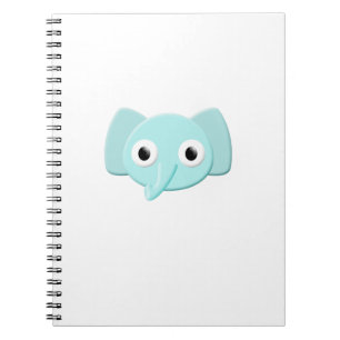 Baby Blue Elephant Drawing Notebook